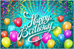 stock photos happy birthday balloons banner image24917593