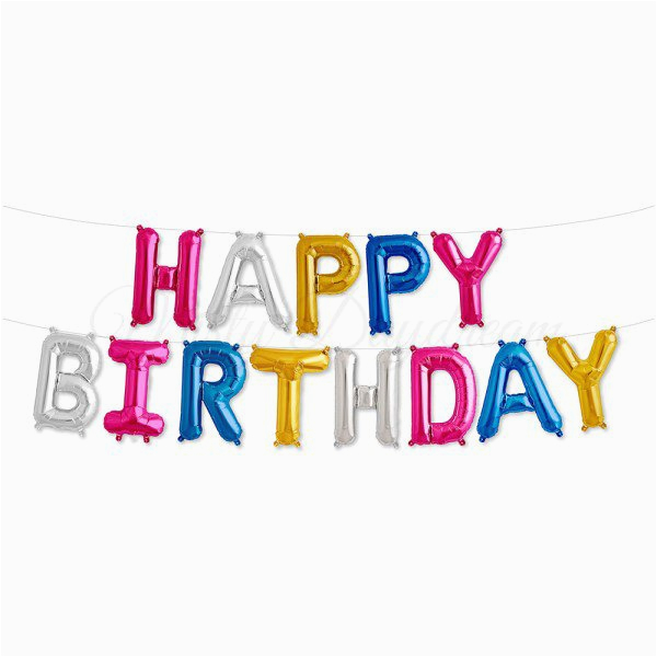 exclusive 16 inch happy birthday letter foil balloons set multi colour