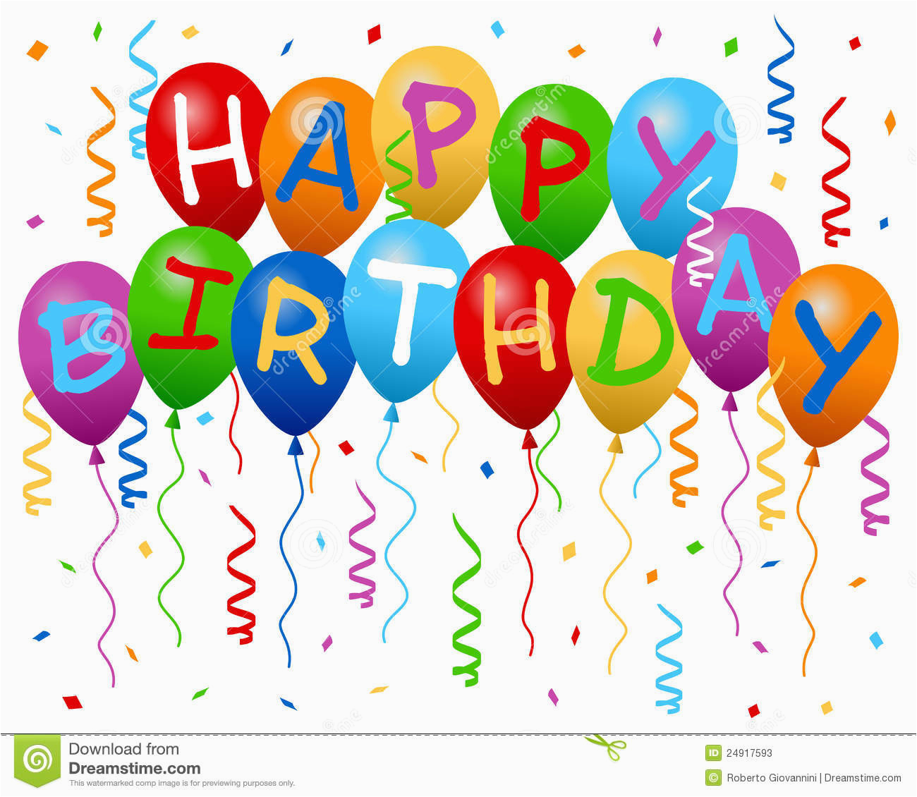 stock photos happy birthday balloons banner image24917593