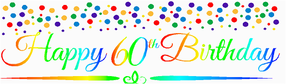 cakesupplyshop item060rpb happy 60th birthdayrainbow wall decoration party banner p 27416