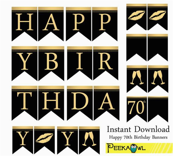 instant download happy 70th birthday