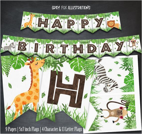 safari banner safari happy birthday banner 2