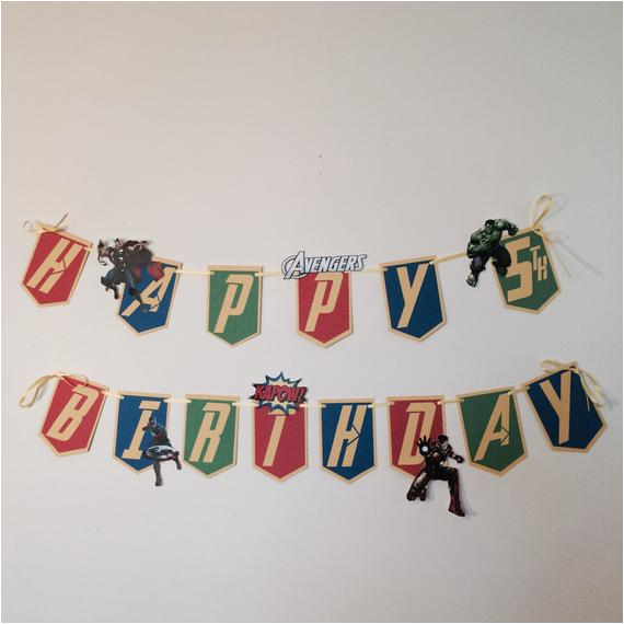 avengers birthday banner marvel avengers