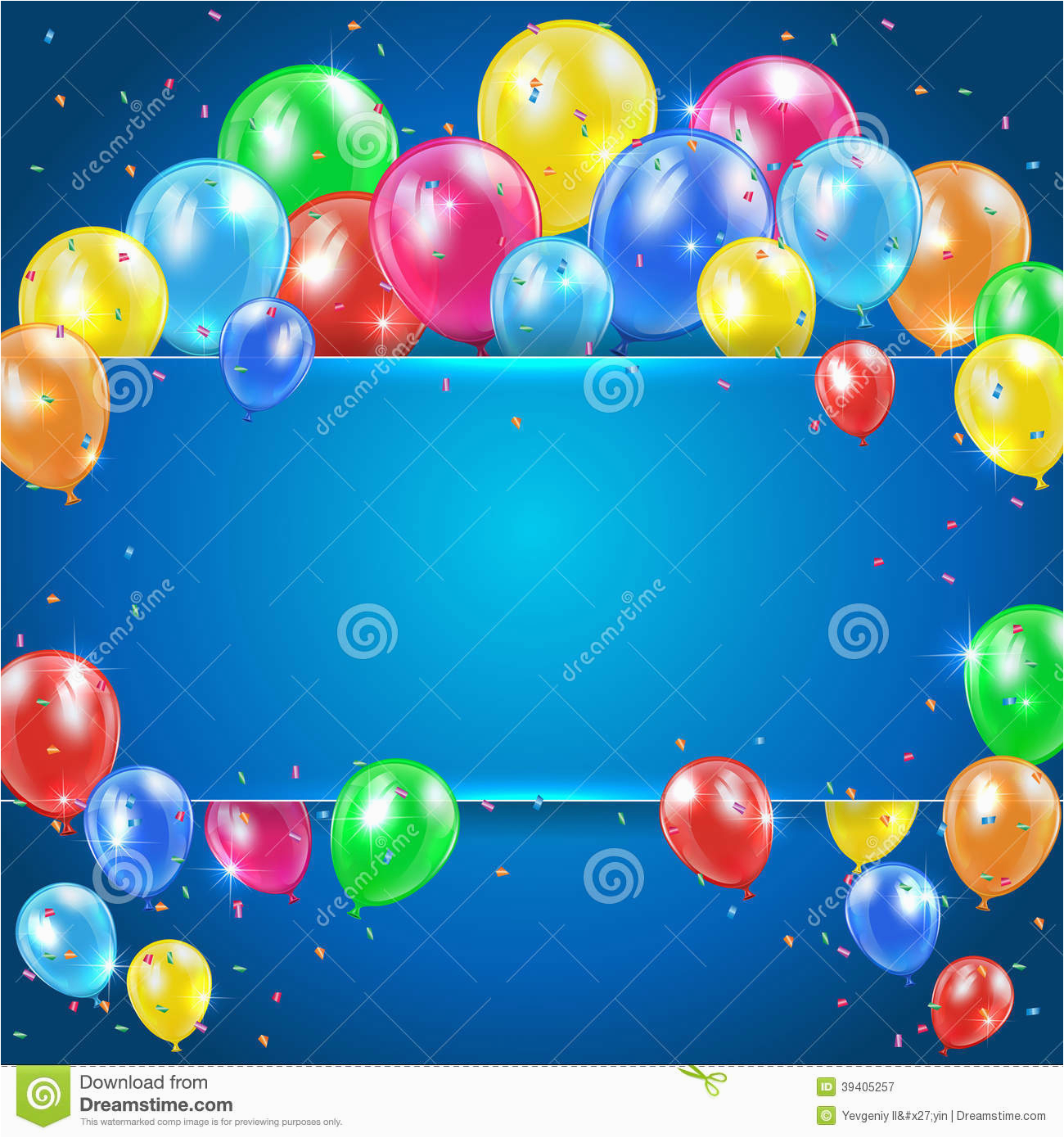 royalty free stock photography balloons blue background banner flying colored holiday illustration image39405257