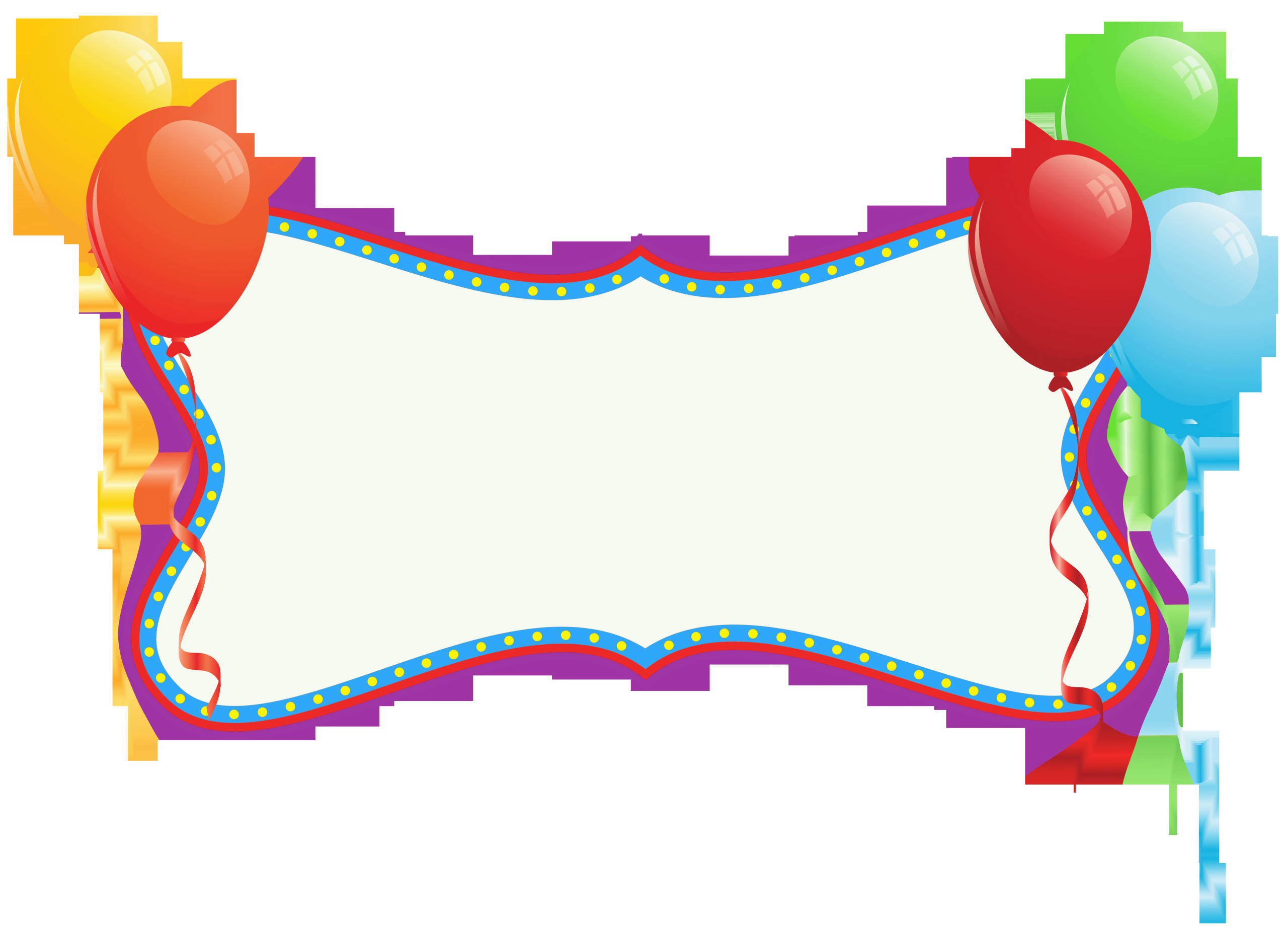 birthday holiday banner with balloons png clipart