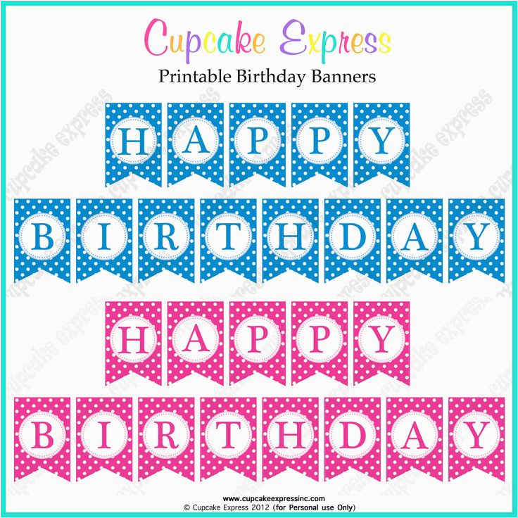 Happy Birthday Banner Blue Printable | BirthdayBuzz