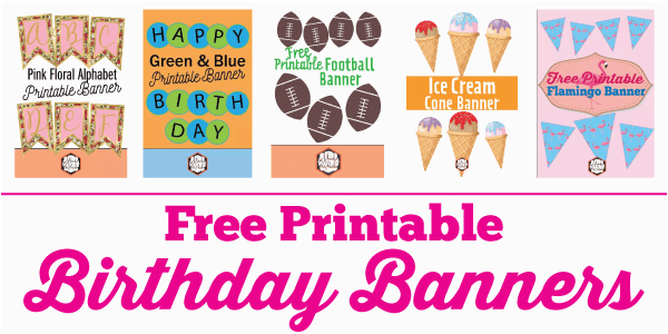 free printable birthday banner ideas