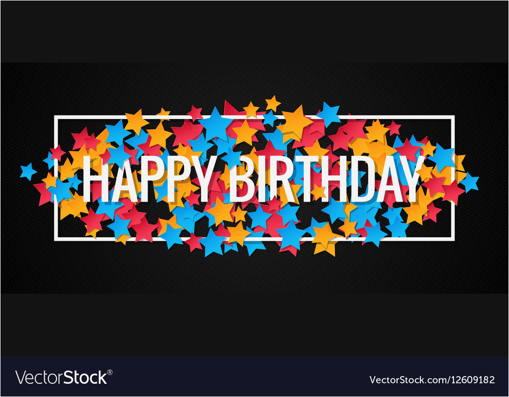 happy birthday banner design background vector 12609182