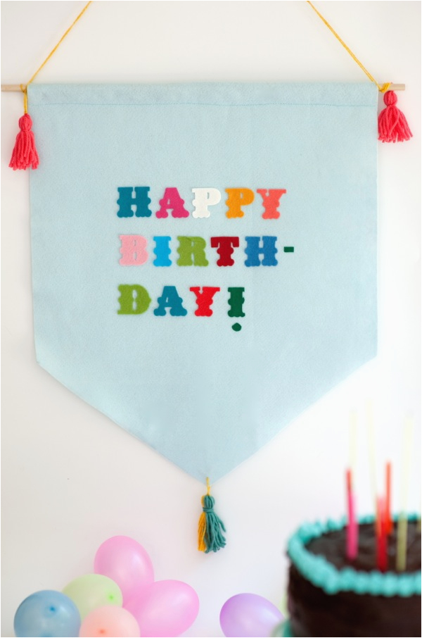 felt birthday banner diy