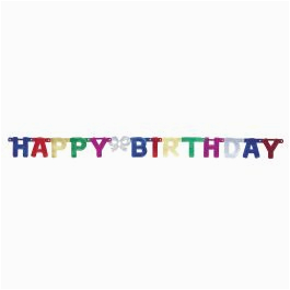 dg party metallic happy birthday banner 4ft