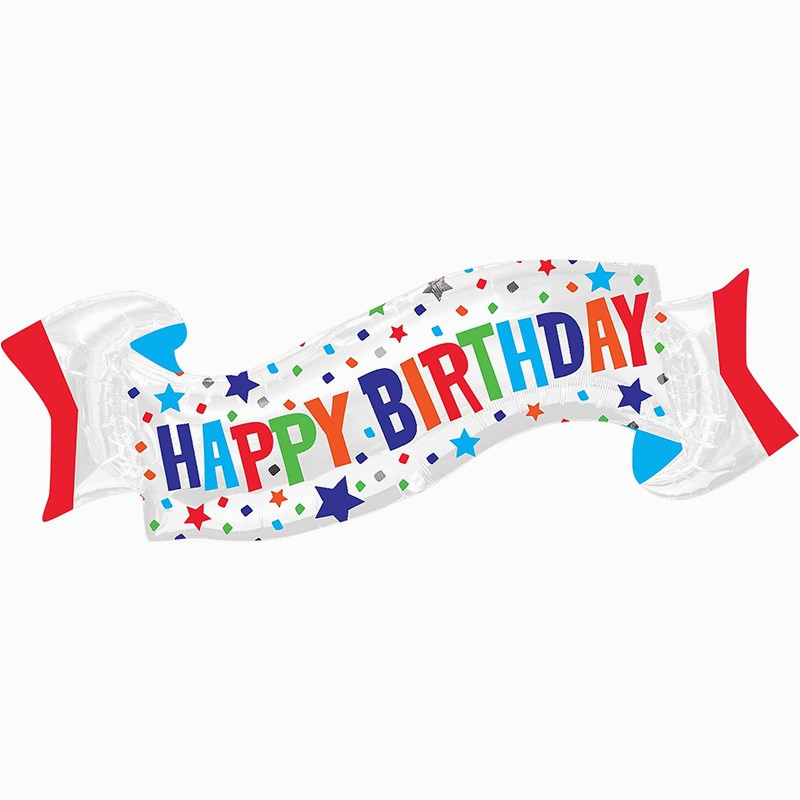 happy birthday banner supershape balloon