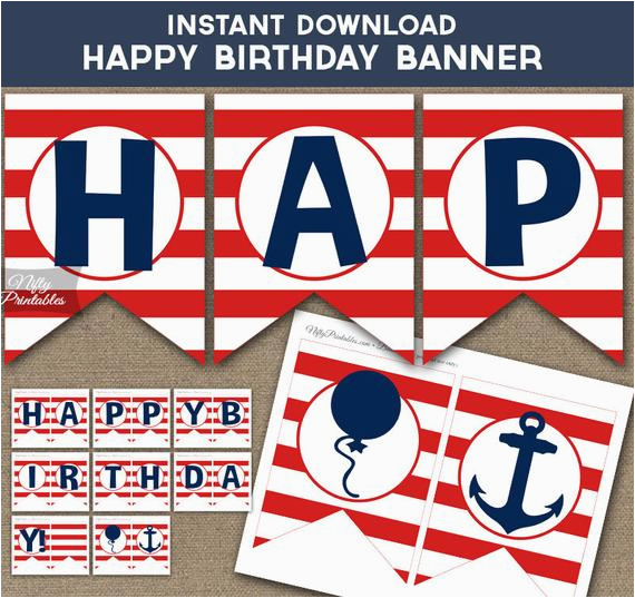 birthday banner printable happy birthday