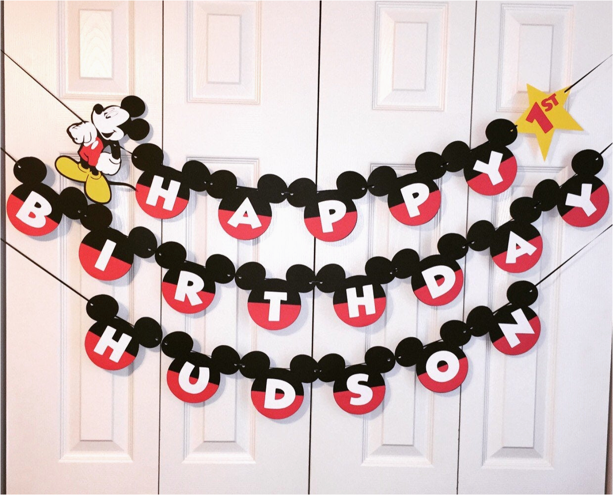mickey mouse birthday banner mickey