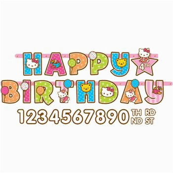 hello kitty happy birthday banner