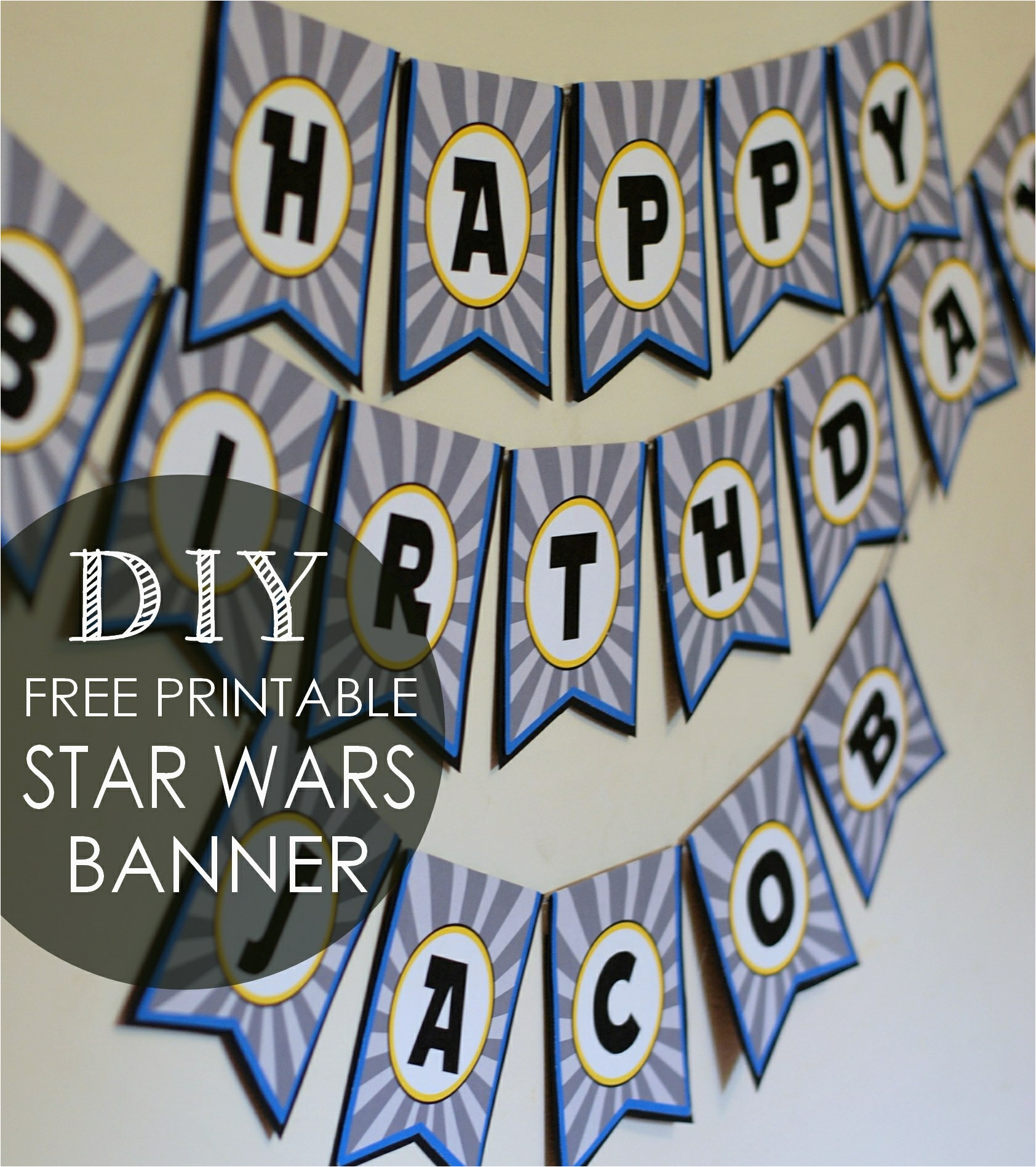 diy star wars birthday banner free printables