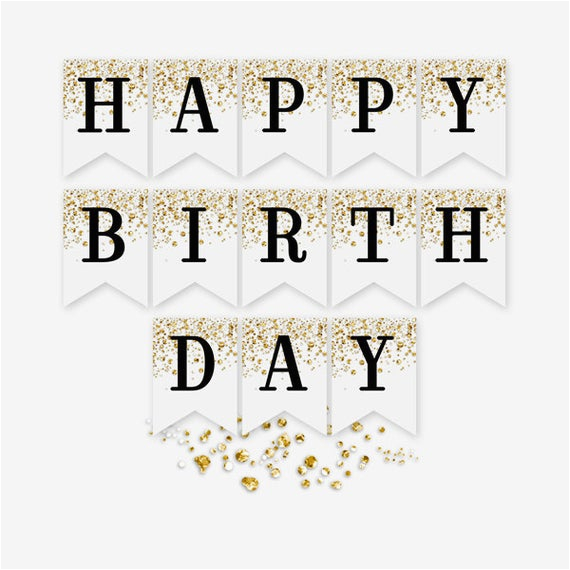 printable happy birthday banner confetti