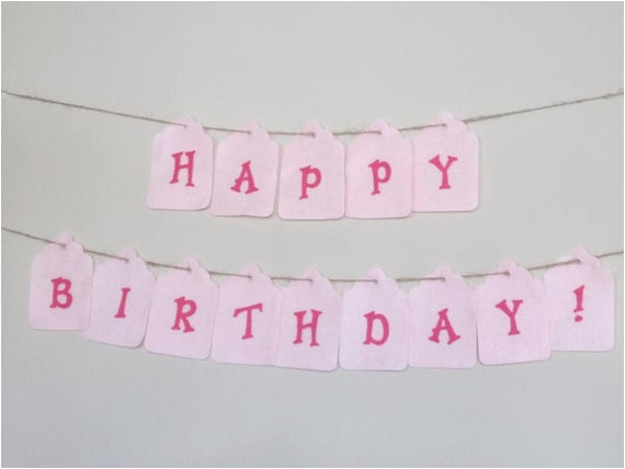 diy happy birthday banner kit in light