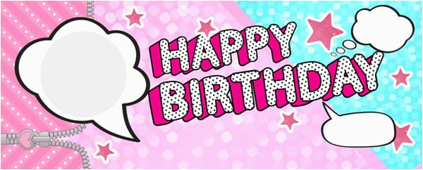 lol speech bubbles happy birthday pink and blue design large personalised banner 10ft x 4ft