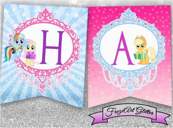 my little pony banner happy birthday