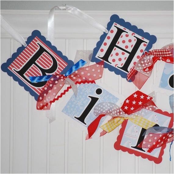 nautical happy birthday banner sailing