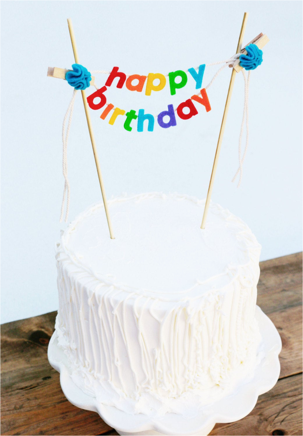 birthday cake banner birthday cake