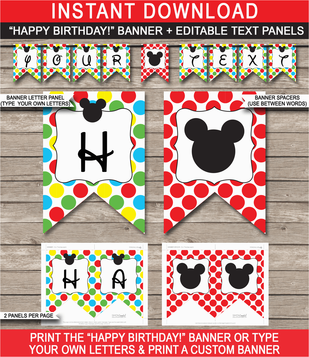 mickey mouse party printables