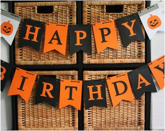 argyle happy birthday banner halloween