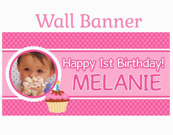 happy 1st birthday banner personalize