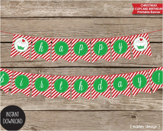 printable christmas cupcake happy