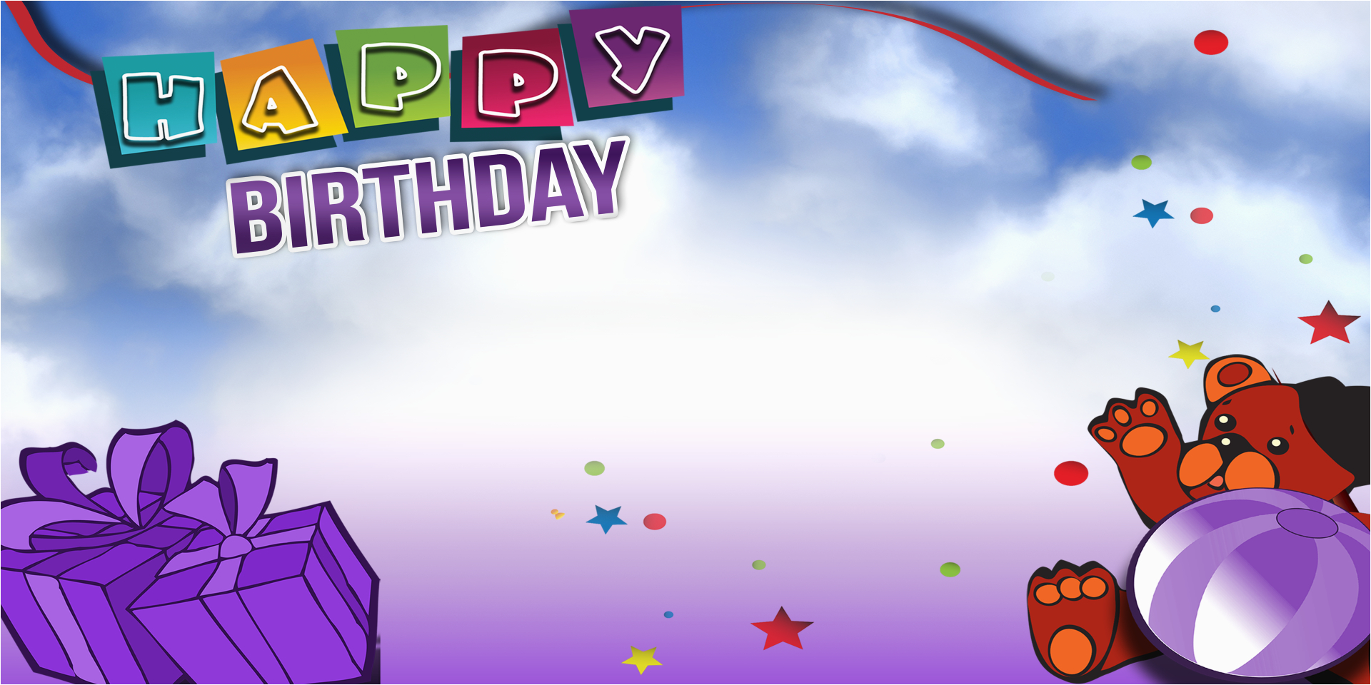 birthday bear purple