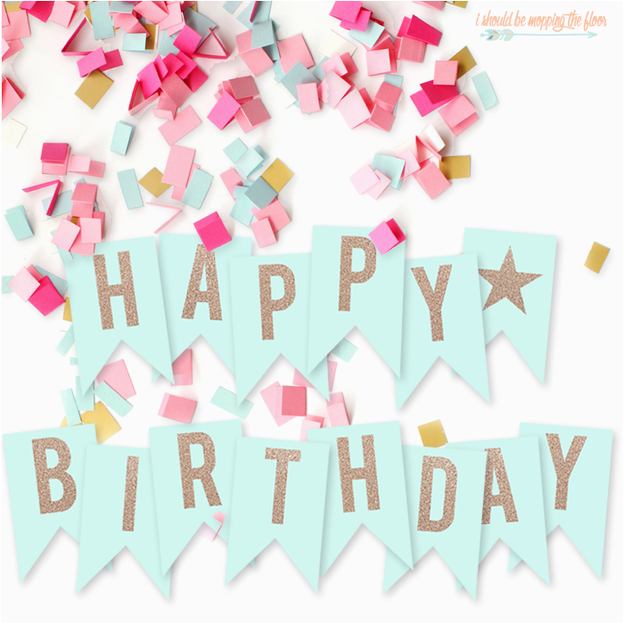 free printable happy birthday banner