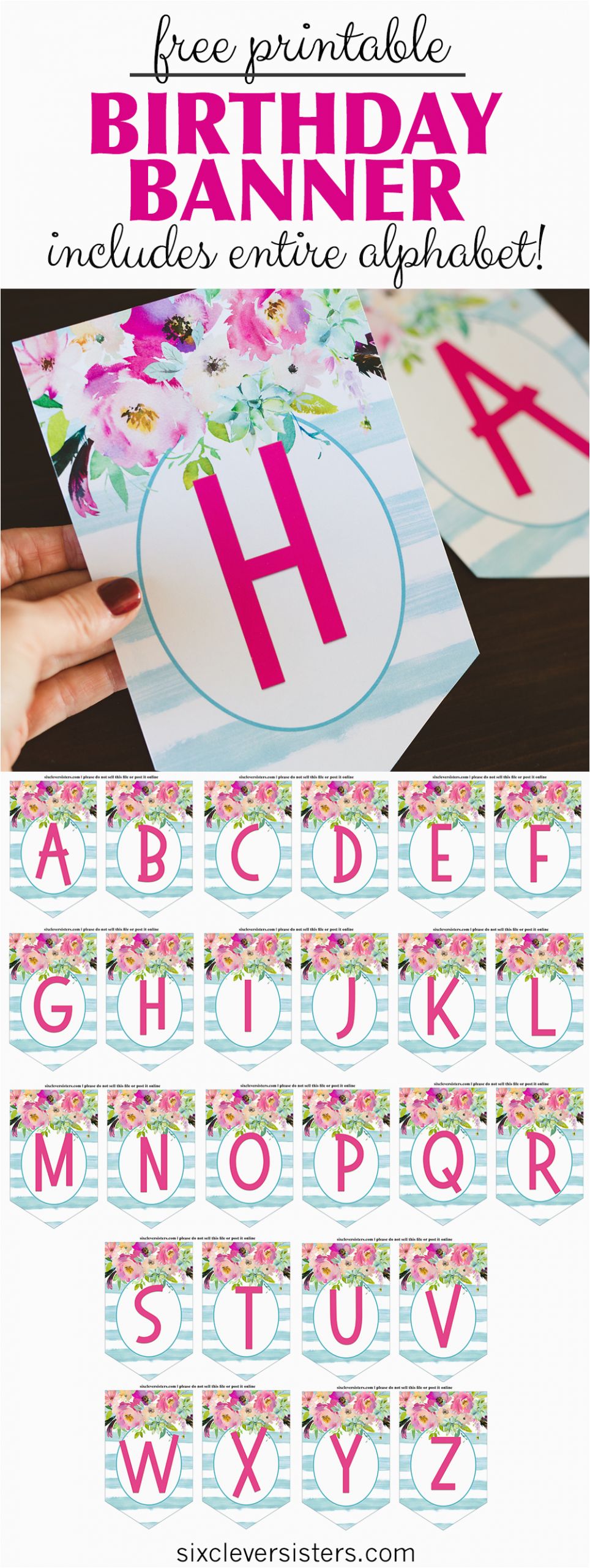 free printable birthday banner