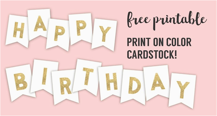 happy birthday banner printable template