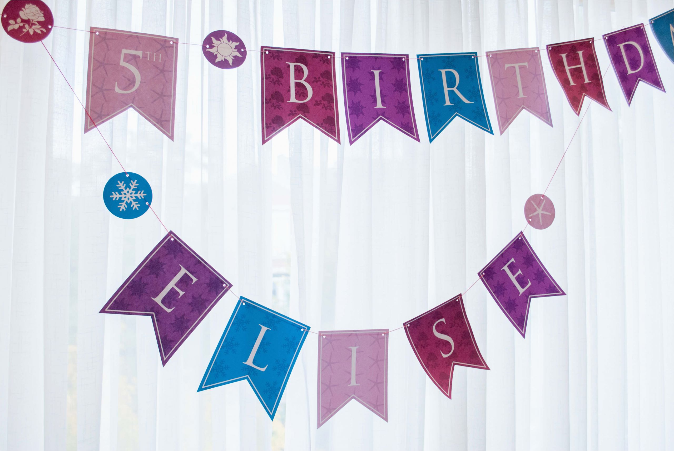 personalized princess banner printable pdf for all the disney princesses birthday party