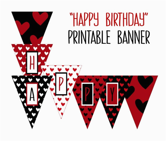 printable happy birthday banner birthday party