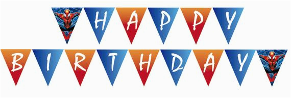 spiderman printable happy birthday