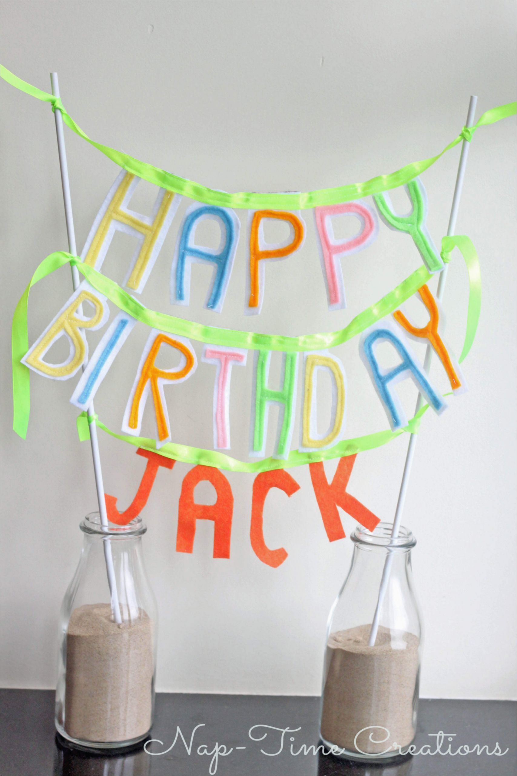 diy felt birthday banner