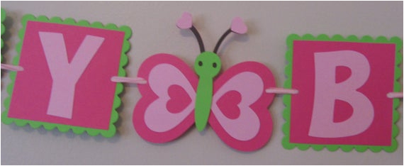 small butterfly happy birthday banner