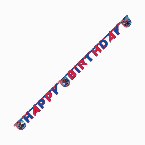 spider man happy birthday banner