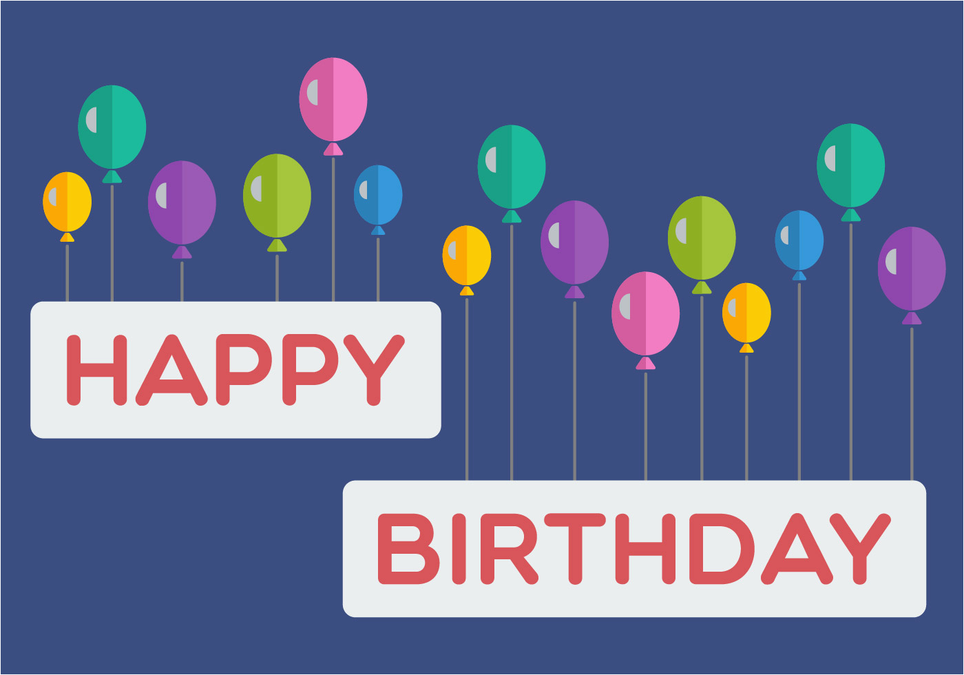 birthday banner vector download