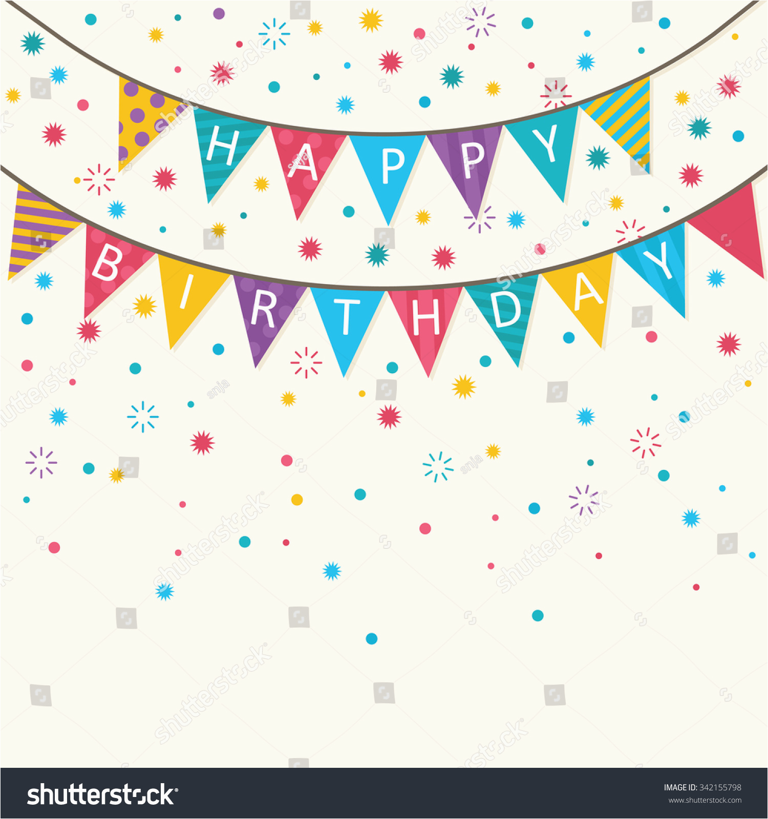 happy birthday vector card party invitation 342155798