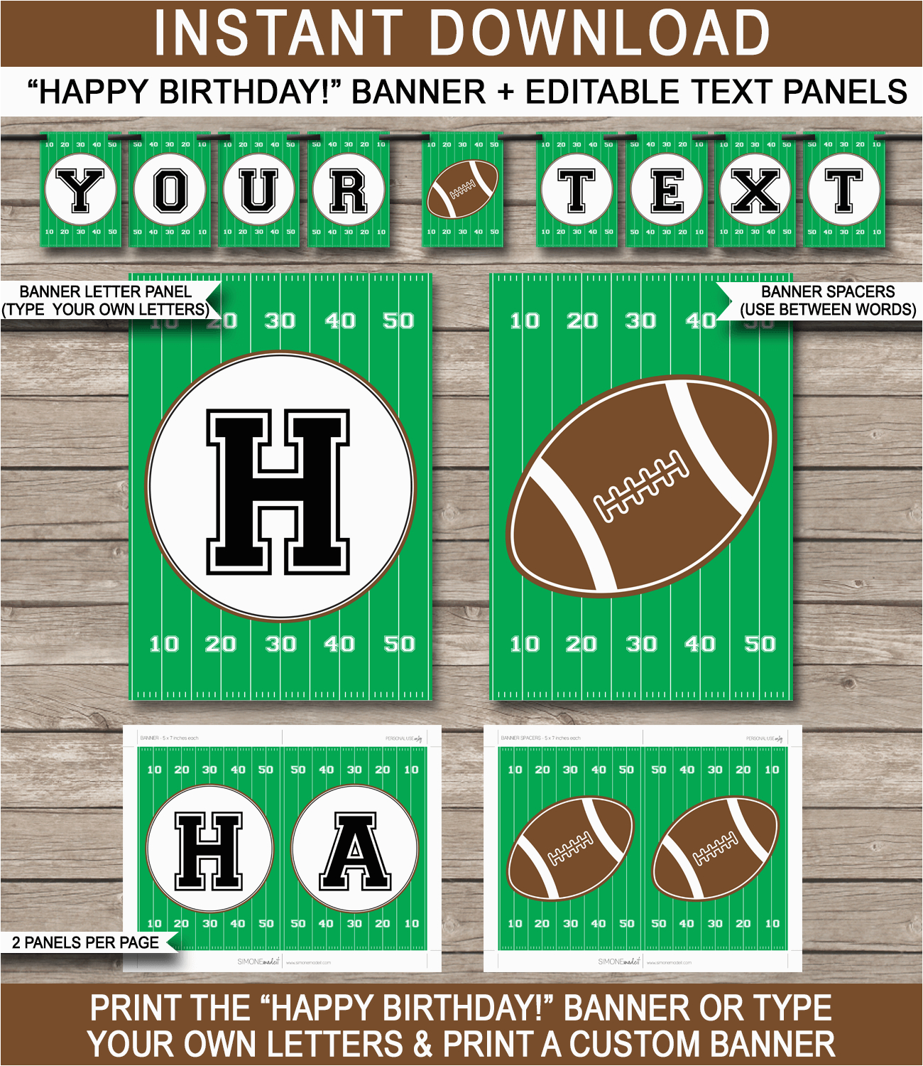 football party banner template