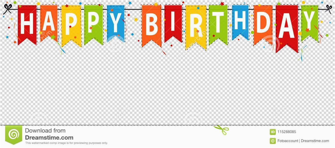happy birthday banner background editable vector illustration isolated transparent background happy birthday banner background image115288085