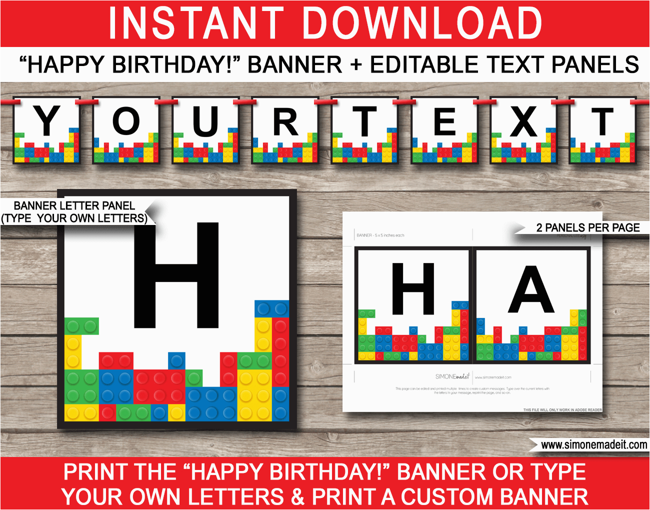 lego party banner template