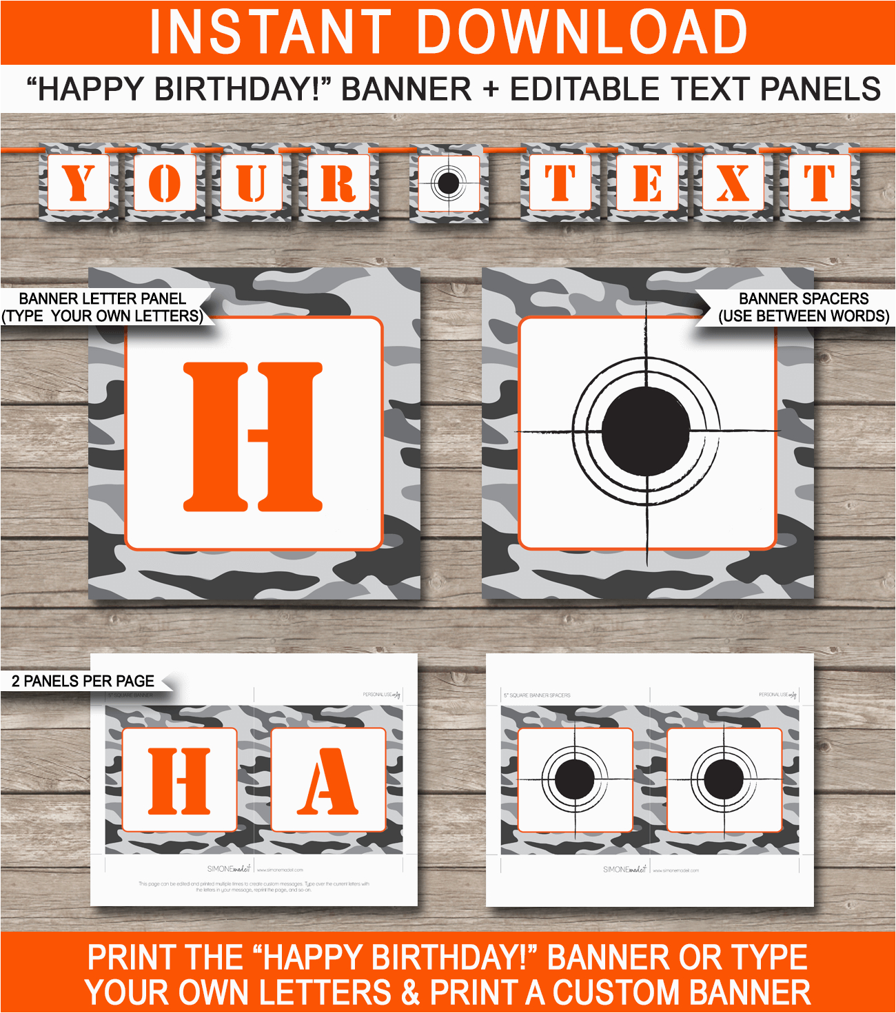 nerf party banner template