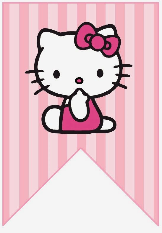 Happy Birthday Banner Template Hello Kitty Bulutsmom Hello Kitty Temali Dogum Gunu Banner Harfleri