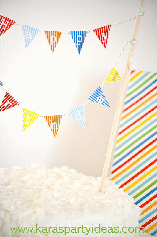 free mini cake pennant bunting for