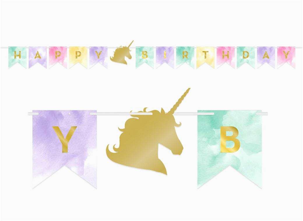 happy birthday banner unicorn printable birthdaybuzz