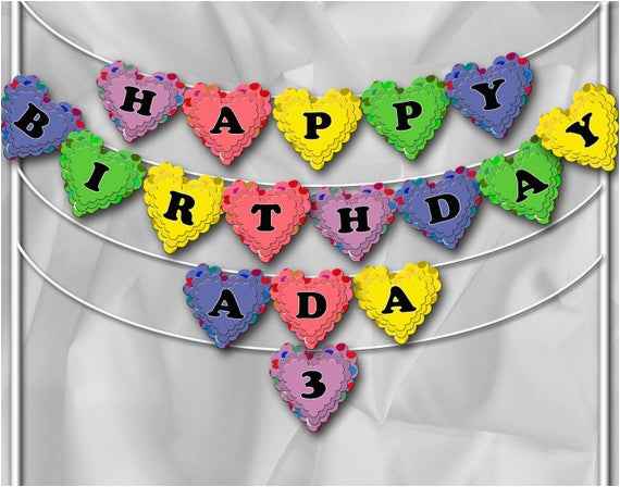 diy printable happy birthday banner name