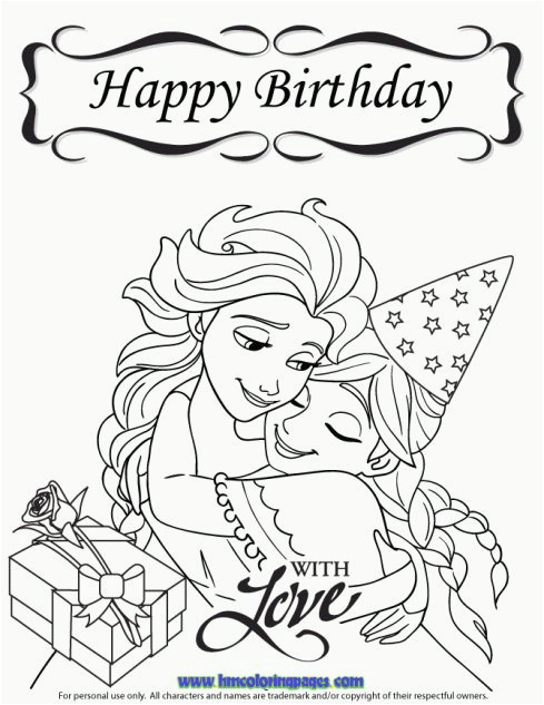 disney frozen birthday coloring pages